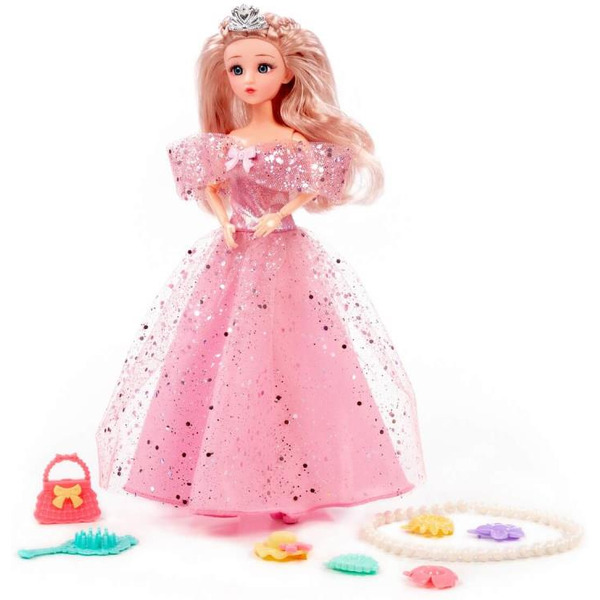 Кукла Полесье Ксюша в нарядном платье + аксессуары (8 элементов) (в коробке №3) 2574