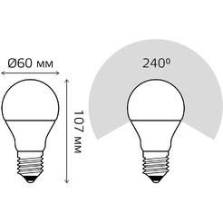 Лампа светодиодная GAUSS А60 10W 4100K E27