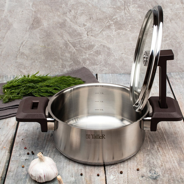 TR-17307 Кастрюля с крышкой 1.9л Taller