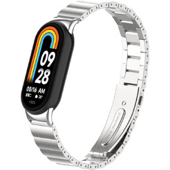 Ремешок Bingo Stainless Strips для XIAOMI Mi Band 8 (серебристый)