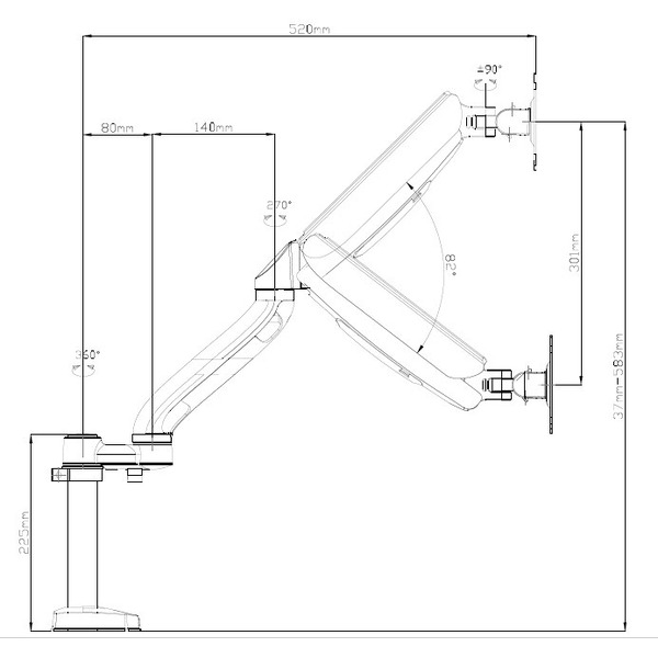 Кронштейн для монитора Buro M10