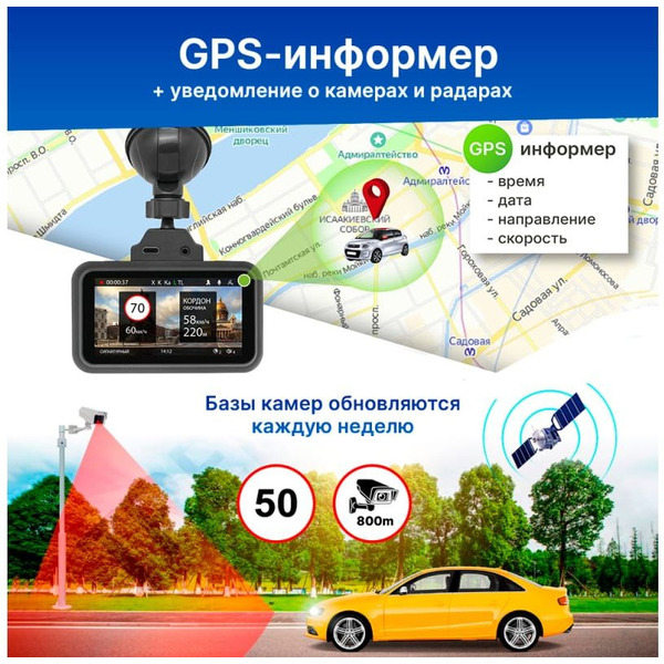 Видеорегистратор TrendVision TDR-725 Real 4K