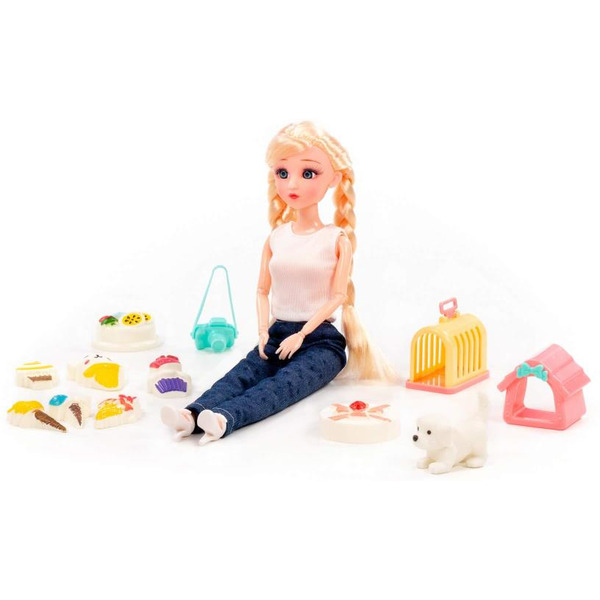 Кукла Полесье Ксюша в брюках + аксессуары (12 элементов) (в коробке №4) 8163