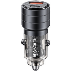 Автомобильное зарядное USAMS US-CC176 C36, 95W, 2USB (A+C), черный