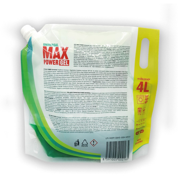 Гель для стирки MAX POWER Universal gel дой-пак (80 стирок) 4 л