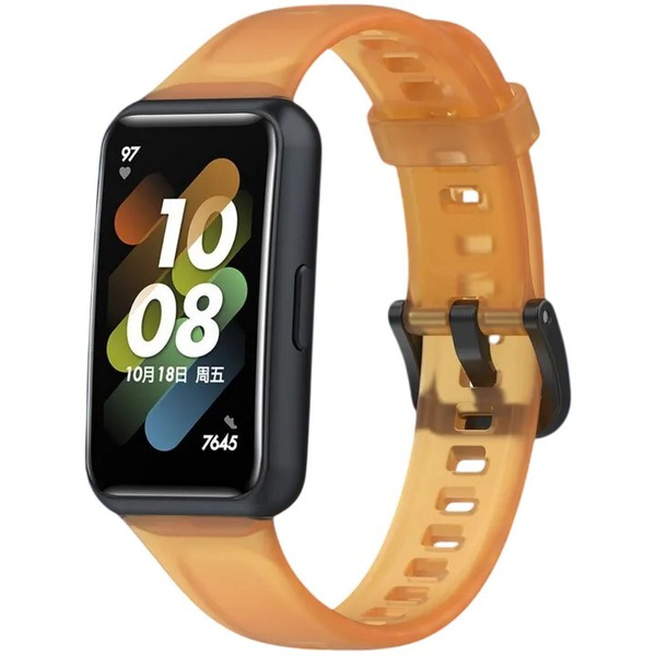 Ремешок Bingo Transparent для HUAWEI Band 7 (оранжевый)