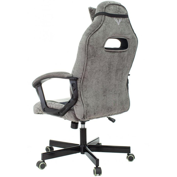 Кресло игровое Zombie VIKING 6 KNIGHT Fabric (1380214) серый/черный