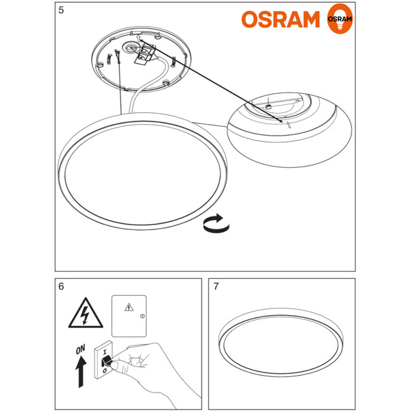 Настенно-потолочный светильник OSRAM CL RCMS 18W840 черный