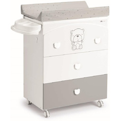 Комод пеленальный CAM CASSETTIERA ORSO (группа 0/3), Тедди серый, белый/серый-серый