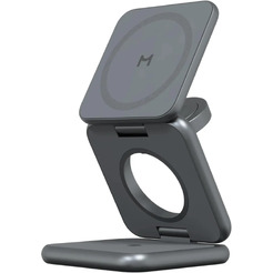 Беспроводное зарядное Magssory Fold Pro 3 в 1 WCH063 (темно-серый)