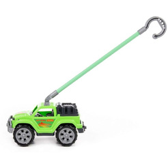 Игрушка-каталка Полесье Легионер с ручкой 63929 (зеленый)