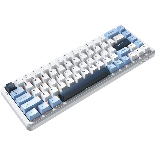 Компьютерная клавиатура AJAZZ AK680 MAX (сине-бело-темно-синие клавиши)
