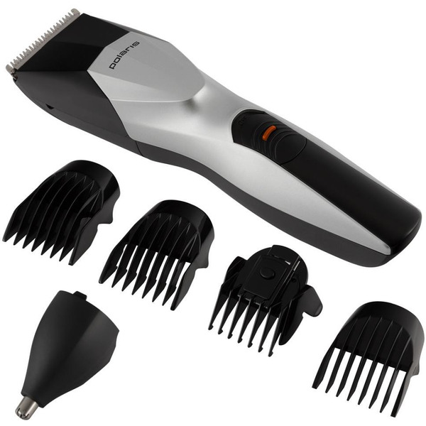 Машинка для стрижки волос Polaris PHC 1201R (черный/серебряный)