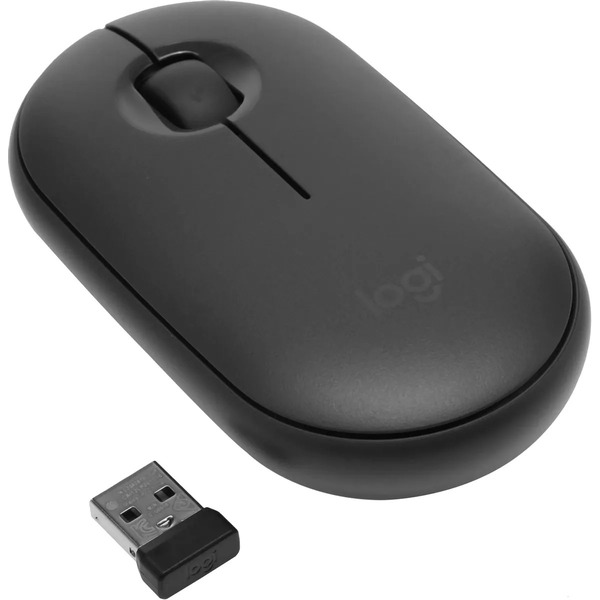 Мышь Logitech Pebble M350 темно-серый (910-005576)