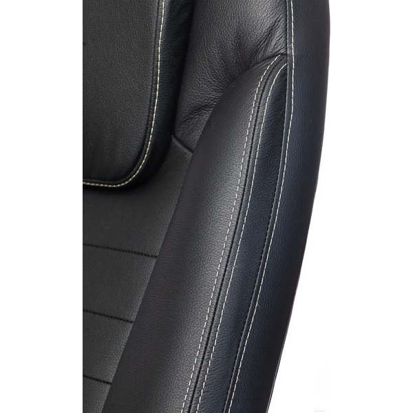 Офисное кресло Бюрократ KE-1023 (темный орех/черная кожа)