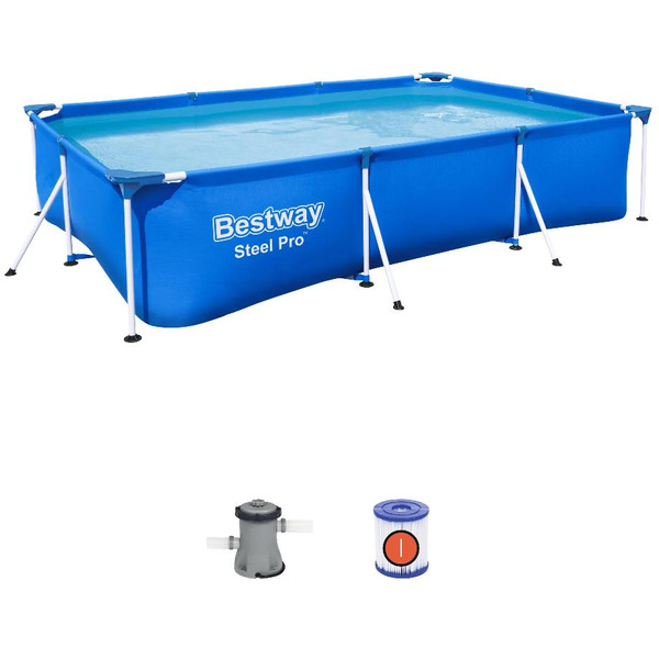 Каркасный бассейн Bestway STEEL PRO 56411 (300х201х66 см) с фильтр-насосом
