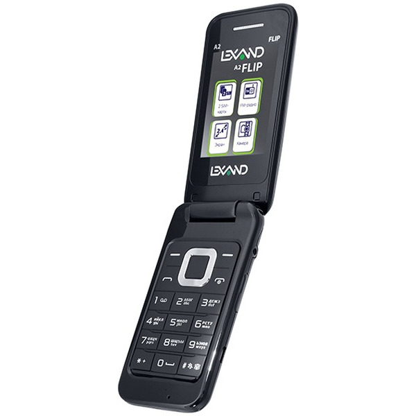 Сотовый телефон Lexand A2 Flip черный