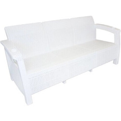 Садовый диван Альтернатива Ротанг-плюс М8349 (белый)