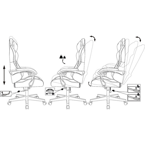 Кресло игровое Zombie GAME TETRA (1933119) черный/красный