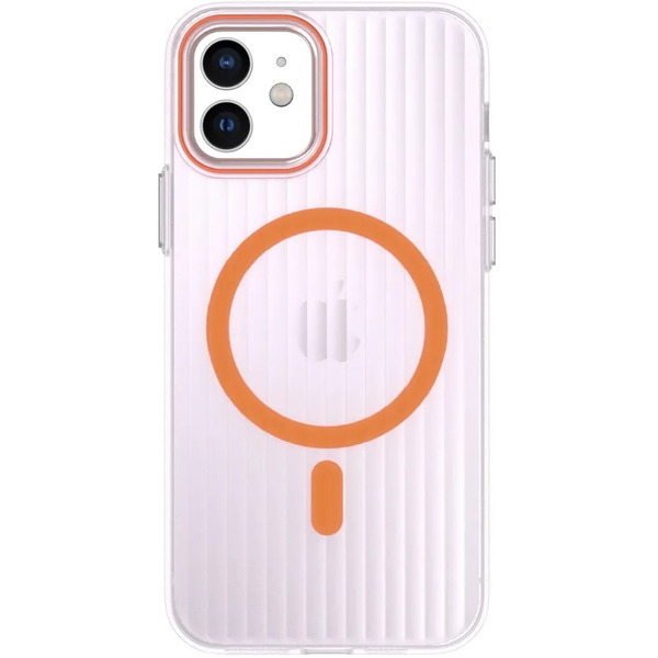 Задняя накладка CASE Translucent Strip Apple iPhone 12 / 12 Pro (прозрачно-оранжевый)