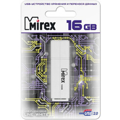USB Flash MIREX Line White 16GB (13600-FMULWH16)