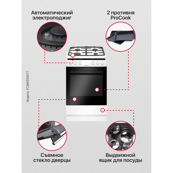 Кухонная плита Hansa FCMW590977