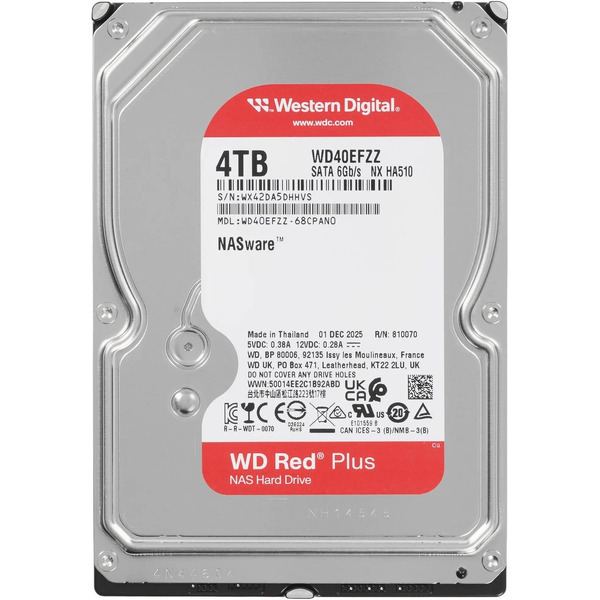 Жесткий диск WD Red Plus 4TB WD40EFZZ
