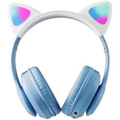 Наушники с ушками MIRU Cat EP-W10 (голубой)