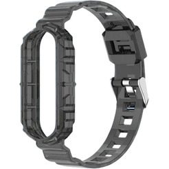Ремешок Bingo Transparent для XIAOMI Mi Band 5/6/7/AMAZFIT Band 5 (черный)