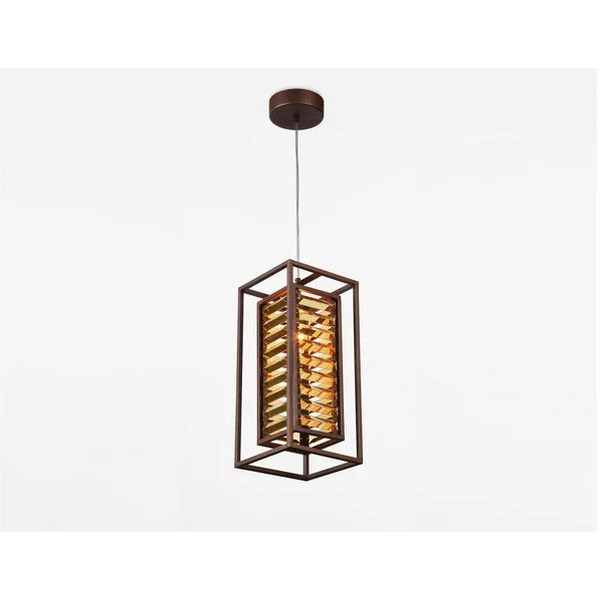 Подвесной светильник Ambrella Light с хрусталем TR5043 кофе/янтарь E27х1