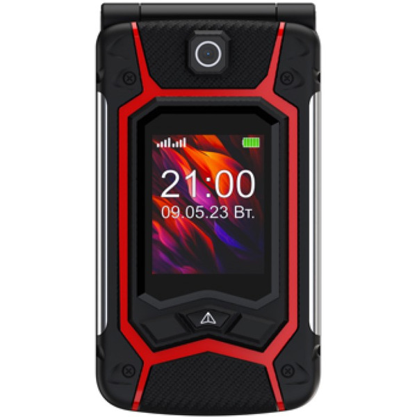 Мобильный телефон Maxvi E 10 (черный/красный)