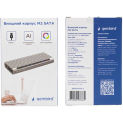Бокс для накопителей M.2 Gembird EEM2-SATA-3