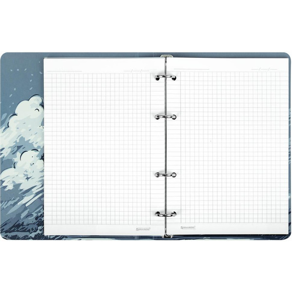 Тетрадь BRAUBERG 404726 на кольцах А5 160х212мм, 120л, картон,матовая ламинация, клетка