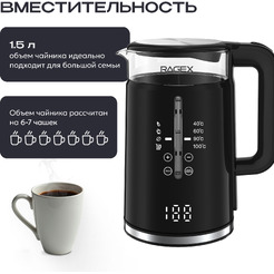 Электрочайник RAGEX R2402-000 (черный)