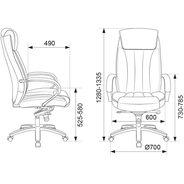 Кресло Бюрократ T-9922SL/BLACK (черный)