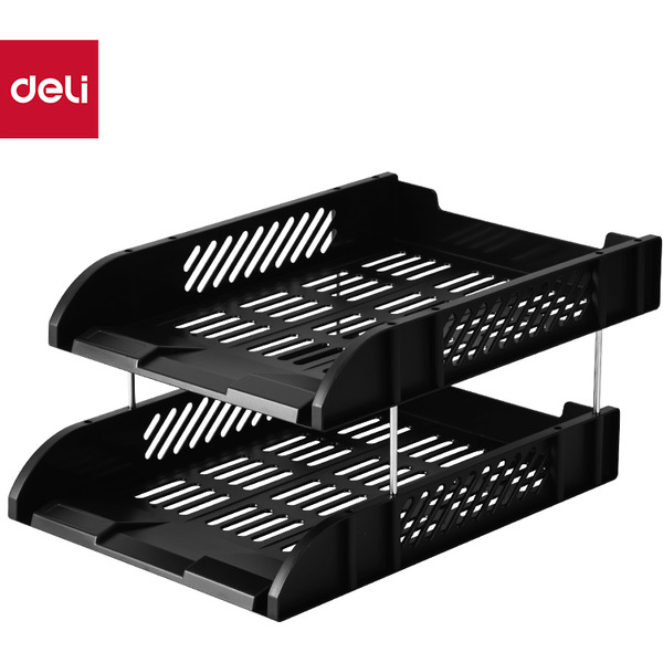 Лоток для бумаг горизонтальный DELI 9216BLACK