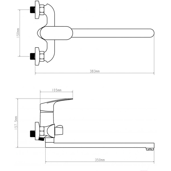 Смеситель для ванны ECONOCE EC0253