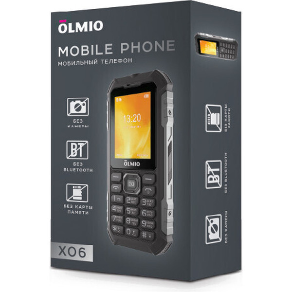 Кнопочный телефон Olmio X06 (черный)