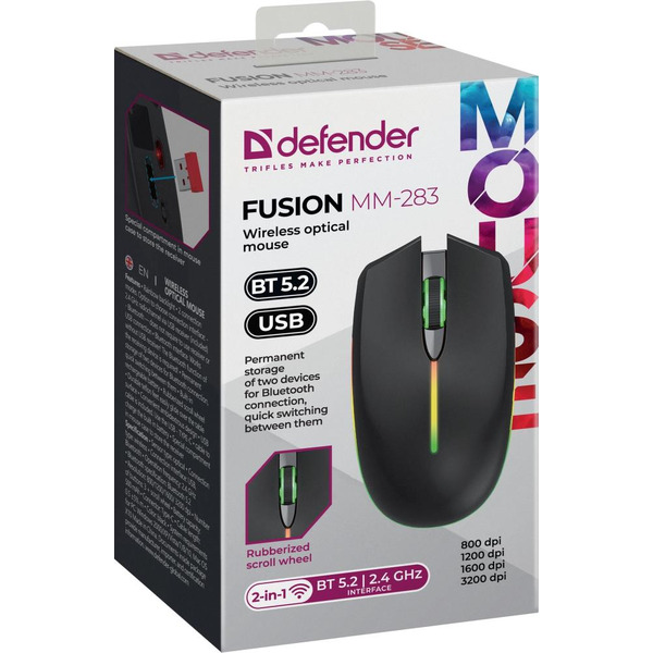 Мышь Defender Fusion MM-283 (черный)
