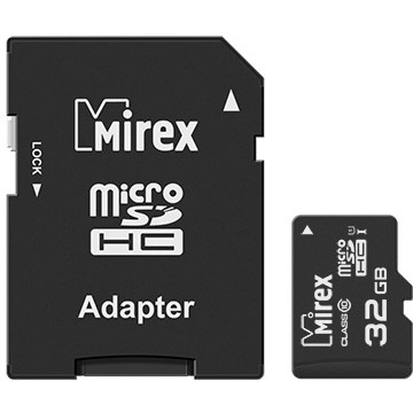 Карта памяти Mirex microSDHC 32GB (13613-ADSUHS32)