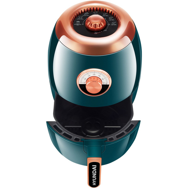 Аэрогриль HYUNDAI HYF-3553 (темно-зеленый/золотистый)