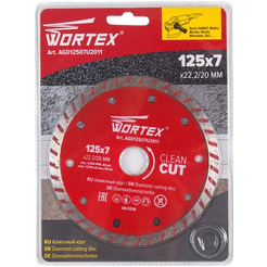 Алмазный круг WORTEX 125х22 Turbo универсальный сухая резка (AGD12507U2011)