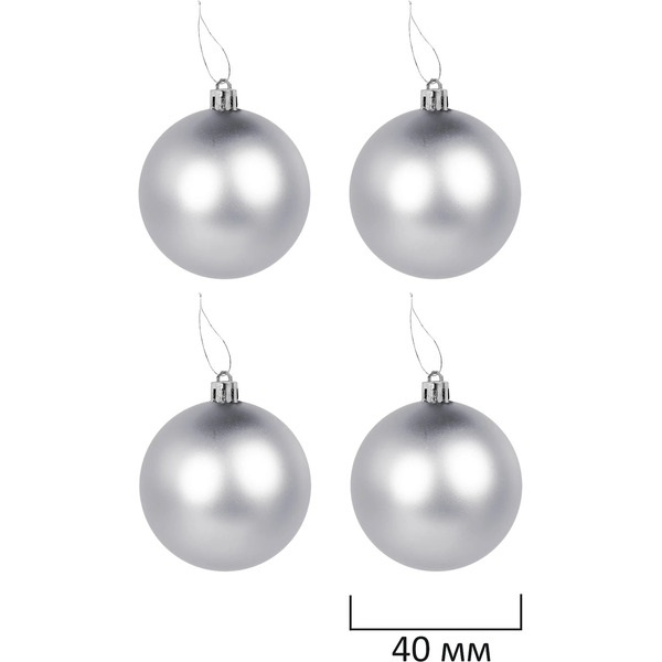 Шары елочные ЗОЛОТАЯ СКАЗКА Новогодний Блеск 592594 (серебристый)