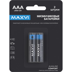 Щелочная батарейка Maxvi COMFORT MBLR03CF2