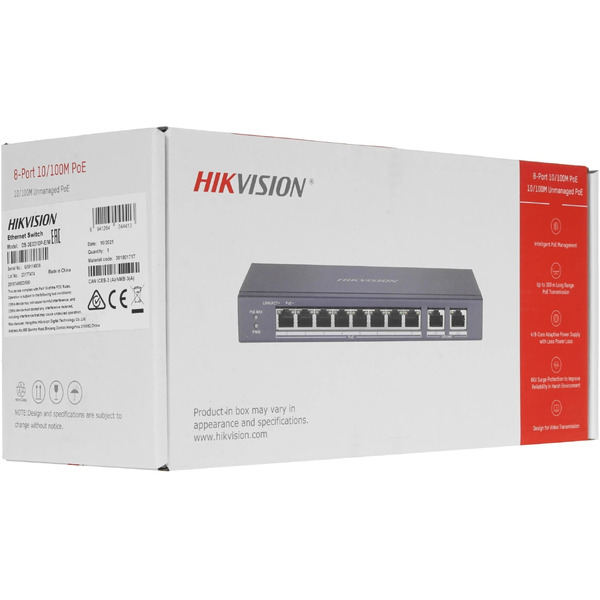 Коммутатор Hikvision DS-3E0310P-E/M(B)