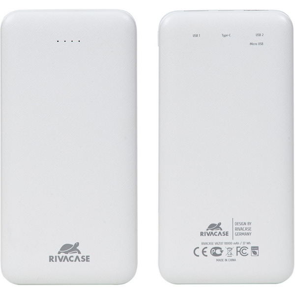 Внешний аккумулятор RIVACASE VA2137 (10000 мАч) White