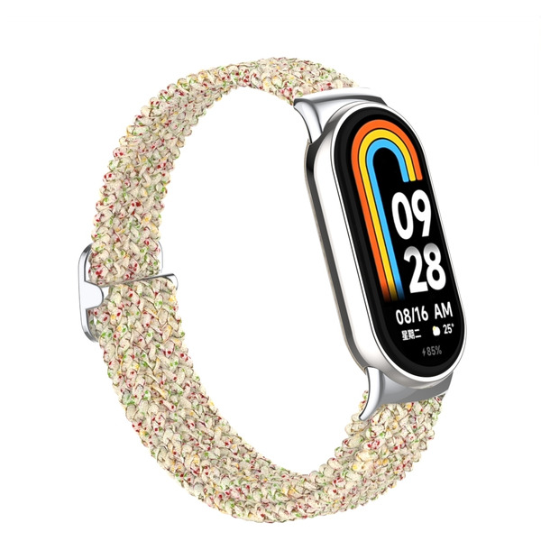 Ремешок Bingo Braided для Xiaomi Mi Band 8 (песочный в крапинку)