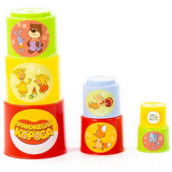 Пирамидка Полесье Занимательная пирамидка. Оранжевая корова 84422