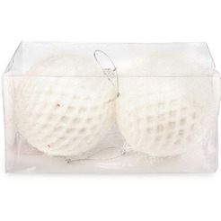 M87-26 Набор новогодних шаров 2шт белый Ausini