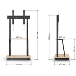 Стойка для телевизора Holder PR-108 (черный/дуб)